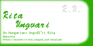 rita ungvari business card